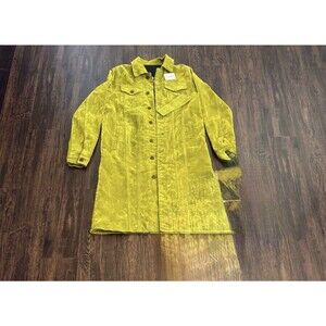 Valabasas Nocturne Green Suede Trench Coat Size Medium NWT